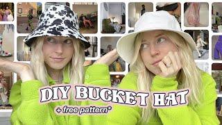 HOW TO sew a bucket hat  DIY reversible bucket hat with FREE PATTERN