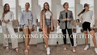 RECREATING PINTEREST OUTFITS  minimal chic and neutral outfit ideas