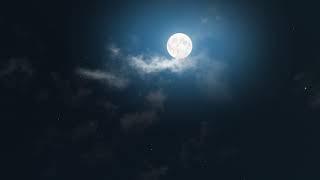 Video Background Stock Footage Free  in the night sky mystical moon full moon in the clouds 