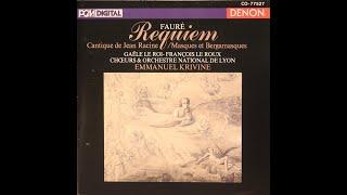 Faure - Requiem - Emmanuel Krivine Choeurs & Orchestre National De Lyon 1988 Complete CD