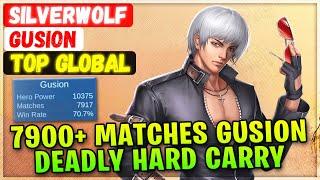 7900+ Matches Gusion Deadly hard Carry  Top Global Gusion  SilverWolf AKA Helltaker魔女 - MLBB