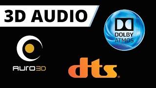 Dolby Atmos vs. Auro 3D vs. DTSX - die Unterschiede der großen 3D Audio Formate