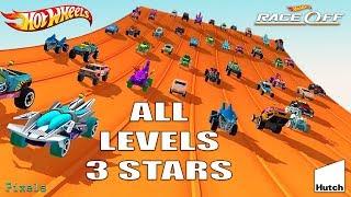 Hot Wheels Race Off - All 60 Levels 3 Stars  All Cars Unlocked