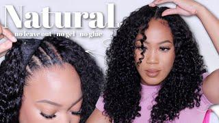 NO LEAVE OUT V PART WIG INSTALL  Crotchet Method NO Lace NO Glue