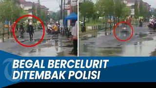 MELAWAN POLISI Detik-detik Begal Bercelurit di Sumenep Meninggal Ditembak