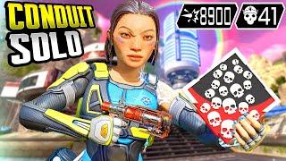 SOLO CONDUIT 41 KILLS & 8900 DAMAGE ABSOLUTELY INSANE IN TWO GAMES Apex Legends Gameplay