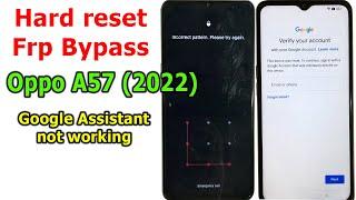 Oppo A57 2022 How to Hard resetFRP Bypass Google Account Lock without PC TalkBack not working