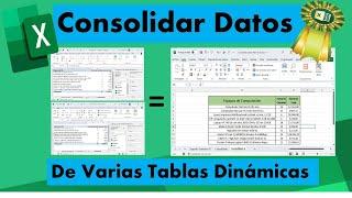 Como Consolidar Datos Ensamblando la Información de Varias Tablas Dinámicas de Varias Hojas.Video 2