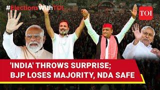 INDIA Bloc Shakes BJP Modis Party Short Of Majority  NDA Crosses Halfway Mark  Election Results