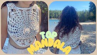 crochet mandala top  tutorial espen