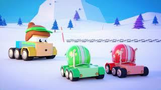 Dessin animé de camions pour enfants - Le rallye relais - Truck Games