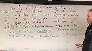 Interrogative pronoun and adjective in Latin