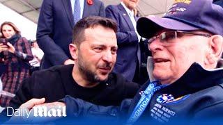 Tearful D-Day veteran tells Zelensky he is the saviour of the people