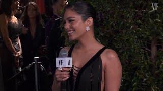 Vanessa Hudgens interviewed at Vanity Fair Oscar Party March 12 2023