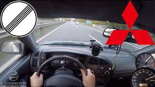 Mitsubishi Colt V 1997 POV TOP SPEED DRIVE on AUTOBAHN MAX ACCELERATION NO SPEED LIMIT