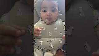 Baby Tries Sour Milk for The First Time #babytrending #babyfood #cutebaby #funnybaby #shorts