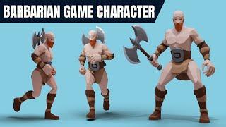 Build a Barbarian Game Character in Blender From Scratch