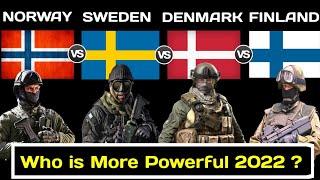 Norway vs Sweden vs denmark vs Finland Military Power Comparison 2022  Nordic Countries  Finland