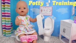 Baby Born Doll Training Routine Feeding and Changing baby doll