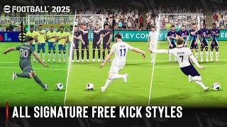 eFootball 2025  All Signature Free Kick Styles