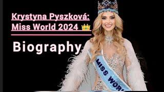 Krystyna Pyszková Miss World 2024  Biography  Who won Miss World 2024 in India? #youtube