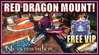 NEW UPCOMING REWARDS Literal Red Dragon Mount Free VIP 30 Days & Menzo Throne - Neverwinter