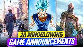 20 New & Biggest Gaming Announcements  New Mafia Game God of War COD Black Ops 6 Squid Game