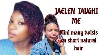 Detailed mini twists on short natural hairA Jaelen Mitchell tutorialme_de_cerwah