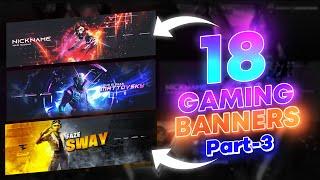 Top 18 Best Gaming Banner Template Fully Editable PSD  Photoshop Youtube Banner Template