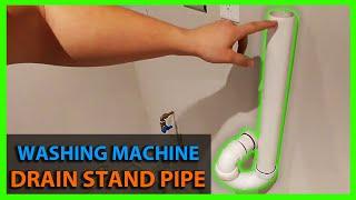 How To Install a Washing Machine Drain Stand Pipe - 2 Trap & Stand Pipe Height