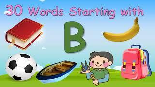 30 Words Starting with Letter B  Letter B words  Words that starts with B