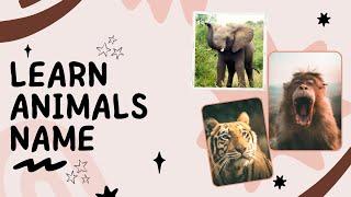 LEARN ANIMALS NAME  WITH PHOTO AND SPELLING  #kidsvideos #learning