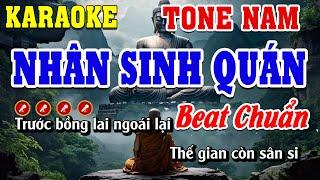 Nhân Sinh Quán Karaoke Tone Nam Beat Chuẩn Dễ Hát  Jin Tuấn Nam  Linh Linh Karaoke