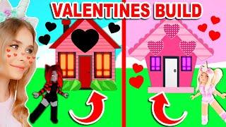 VALENTINES Build Challenge MOODY Vs SANNA In Adopt Me Roblox