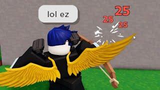 i Secretly used AIMBOT HACKS against the Best Player.. Roblox Bedwars