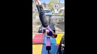 1ST TIMES TRYING NEW BEAM MOUNT - ANNIE GYMNASTICS