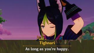 Tighnari actually lets you pet his ears?