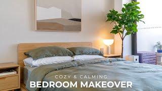 Cozy Bedroom Makeover - Oak & Green Tranquil Retreat Room Tour