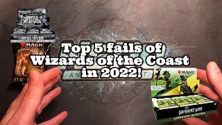 Top 5 Magic the Gathering fails of Wizards of the Coast in 2022