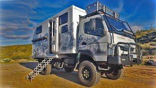 Graphic Designer Builds Custom 4x4 FUSO Overland Tiny Home for World Travel