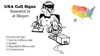 USA Call Signs Repeated 2x 30wpm