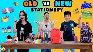 OLD VS NEW STATIONERY CHALLENGE  Family Comedy Challenge  Back To School  Aayu and Pihu Show