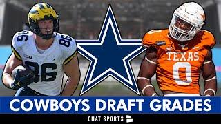 Cowboys Draft Grades Day 2 DeMarvion Overshown Luke Schoonmaker In Rounds 2-3 Day 3 Draft Targets