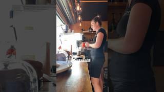 Jasmine a barista at Swiftt Espresso a 10ft container. Watch how efficiently she works. #coffeevideo