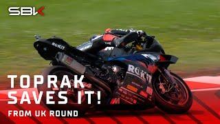 Topraks INSANE save during FP2   2024 #UKWorldSBK 