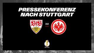 „Wahnsinnig froh über den Sieg“ I PK nach dem DFB-Pokalhalbfinale I VfB Stuttgart - Eintracht