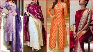 Very nice and most beautiful banarsi and brocade fabric dresses ideas for All girls.