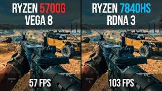 Ryzen 5700G Vega 8 vs. Ryzen 7840HS Radeon 780M  How big is the difference?