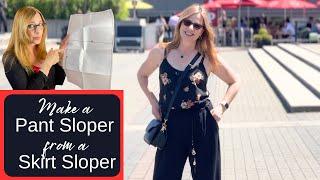 Make a Pant Sloper from a Skirt Sloper