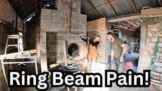 Derelict Irish Cottage Renovation - Ring Beam Pour